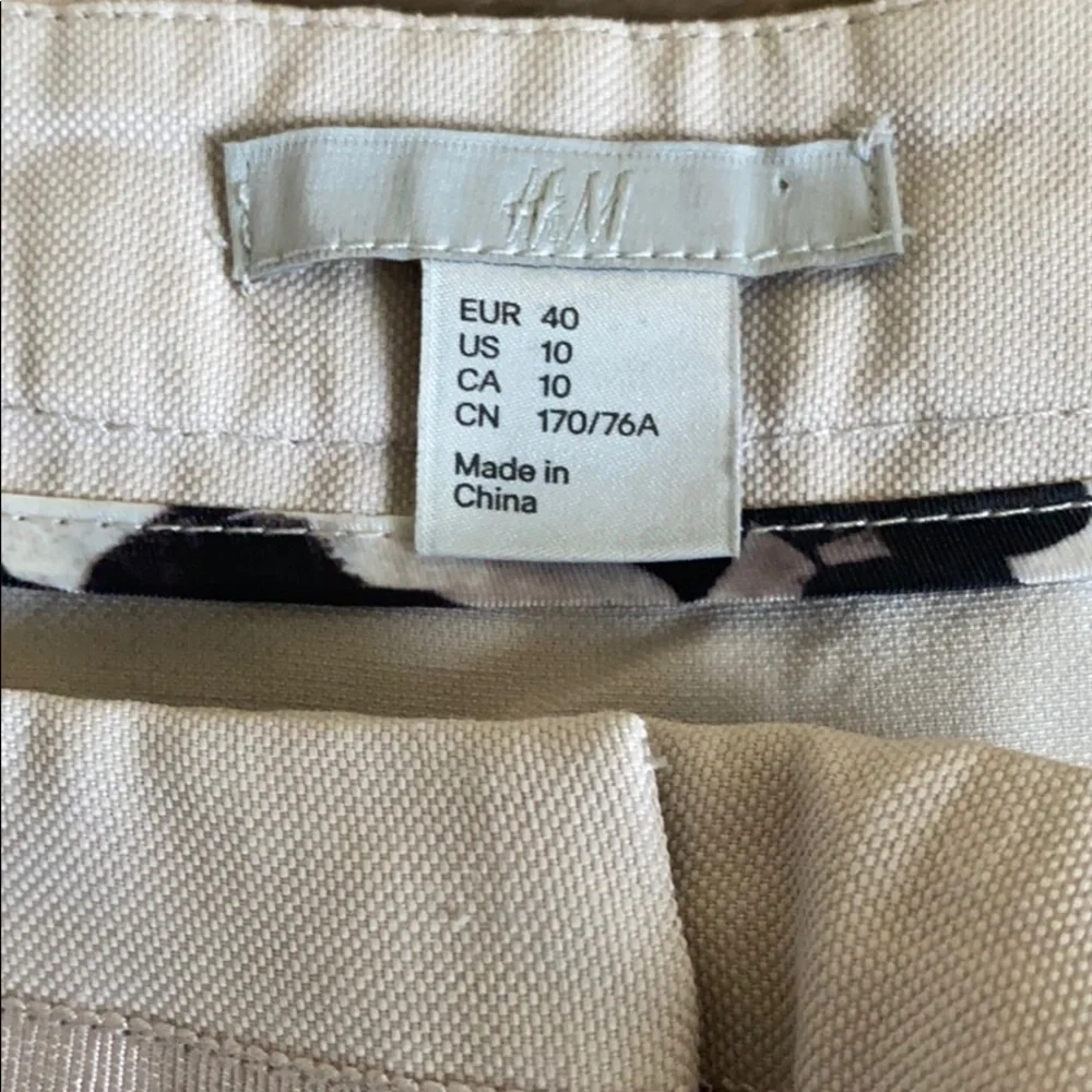 H&M tan shorts size 10